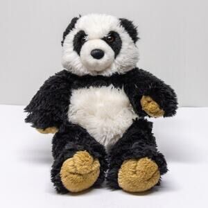 Retired Stuffed Black White Fluffy Panda BUILD A BEAR WORK SHOP Plush Toy 16"
